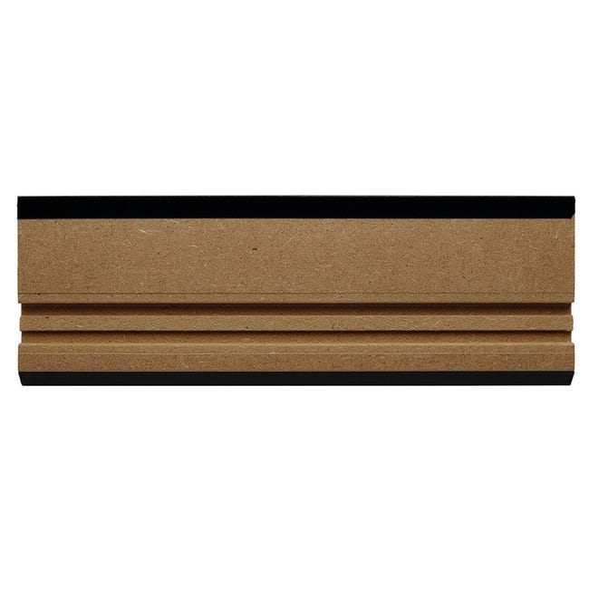 Leroymerlin Battiscopa Classic in mdf nero Sp 10 mm x H 7 x L 220 cm / 2.2 m Super sconto