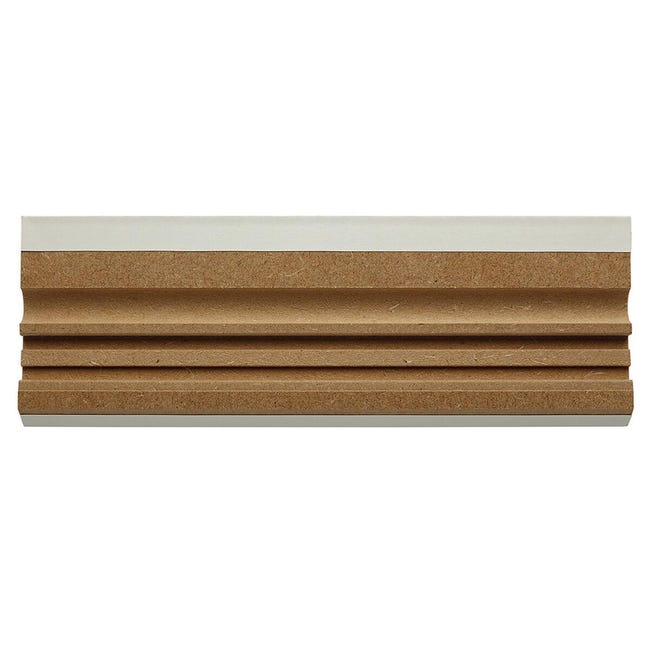 Leroymerlin Battiscopa con passacavo Classic in mdf bianco Sp 15 mm x H 7 x L 240 cm 10 pezzi / 24 m Spedizione Gratuita