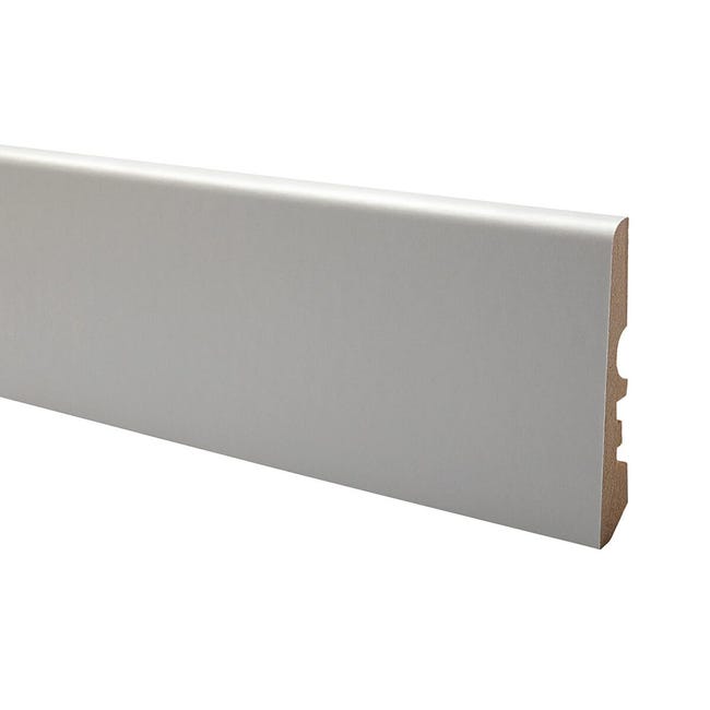 Leroymerlin Battiscopa con passacavo Classic in mdf bianco Sp 15 mm x H 7 x L 240 cm 10 pezzi / 24 m Spedizione Gratuita