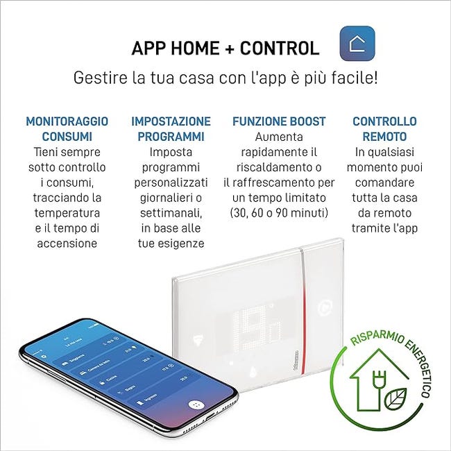 Leroymerlin Termostato intelligente e connesso BTICINO Cronotermostato WiFi bianco I Più Venduti