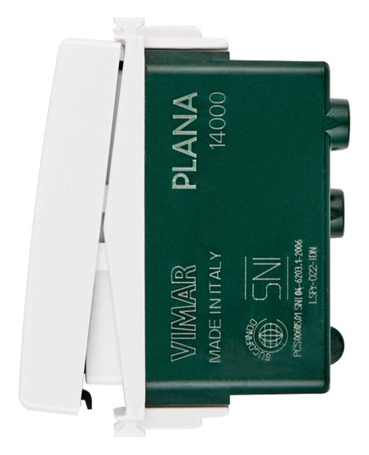 Leroymerlin Interruttore unipolare Interruttore 1P 10AX bianco Plana VIMAR bianco Moda
