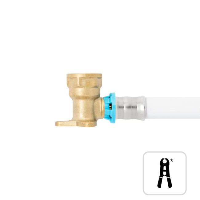 Leroymerlin Curva per tubo in ottone F 1/2" (15x21) 16 mm F 1/2" (15x21) L66 mm Lightning offer
