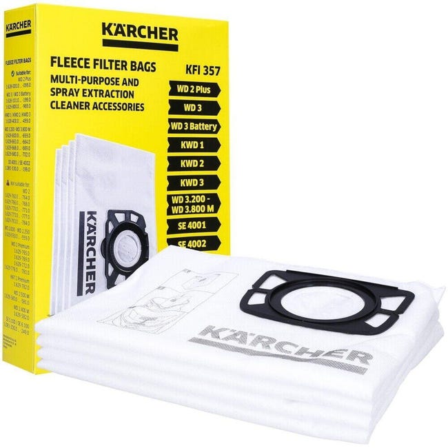 Leroymerlin Sacchetto di aspirazione KARCHER FILTRO IN VELLO poliestere 19 L per wd 2 wd 3 e se 4 pezzi Rilascio limitato