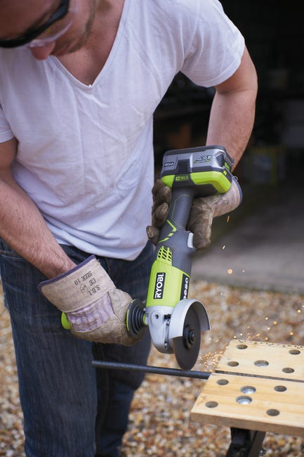 Leroymerlin Smerigliatrice angolare a batteria litio (li-ion) RYOBI R18AG-140S Ø 115 mm 4 Ah 1 batteria Sconti questo mese