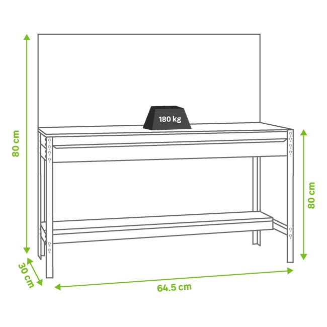 Leroymerlin Banco da lavoro pieghevole WOLFCRAFT 64.5 x 45.0 x 80.0 cm 180.0 kg In Linea