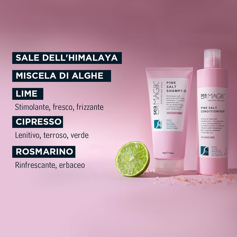 QVC Sea Magik Pink Salt Shampoo e balsamo con sale rosa dell'Himalaya Sottocosto