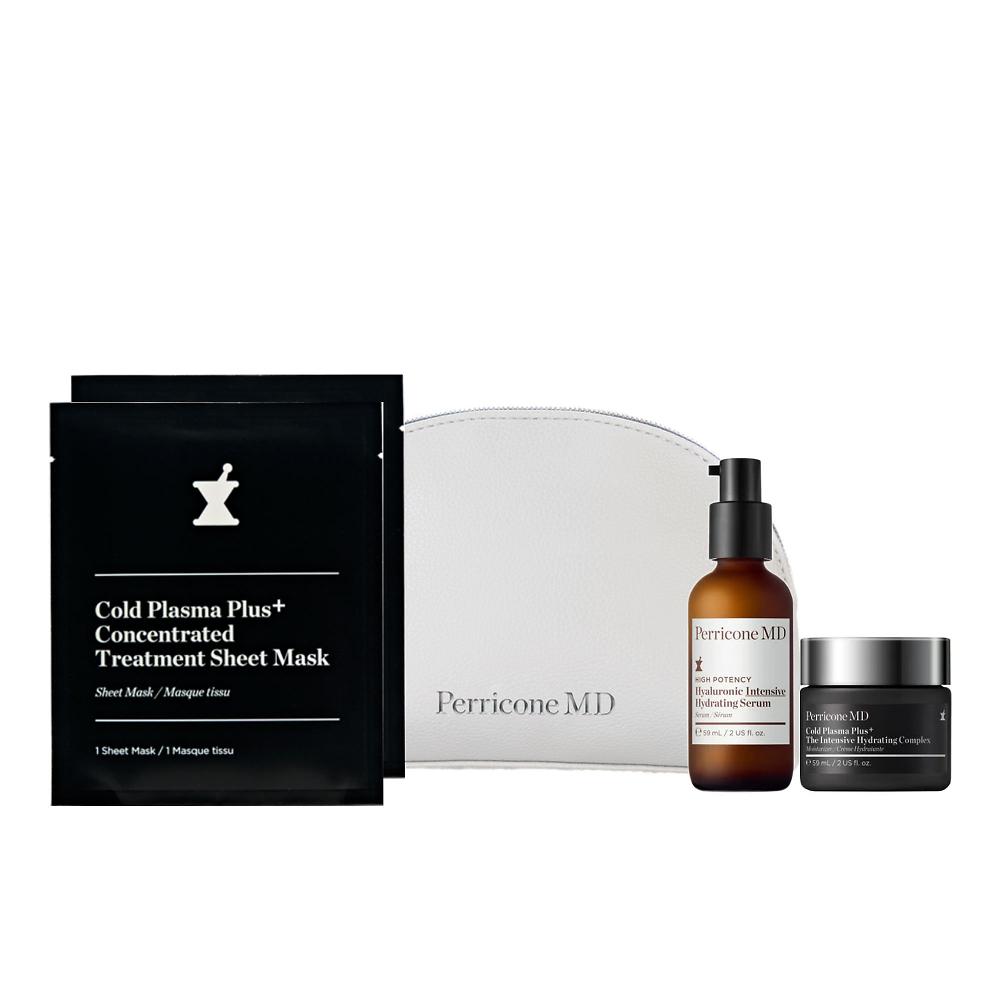 QVC Perricone MD Kit viaggio: crema e maschere Cold Plasma siero e borsa Negozio