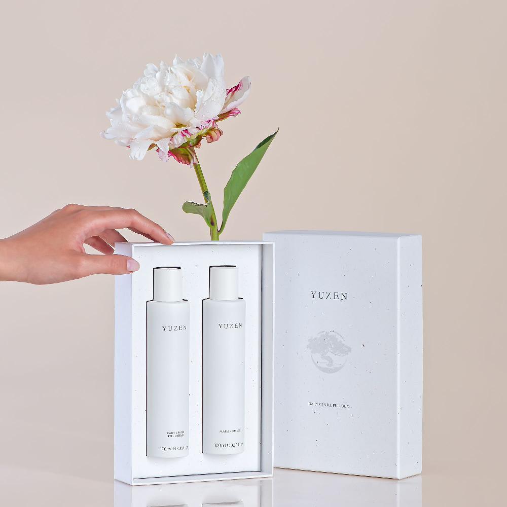 QVC Yuzen Peeling viso delicato e lozione rigenerante In Vendita