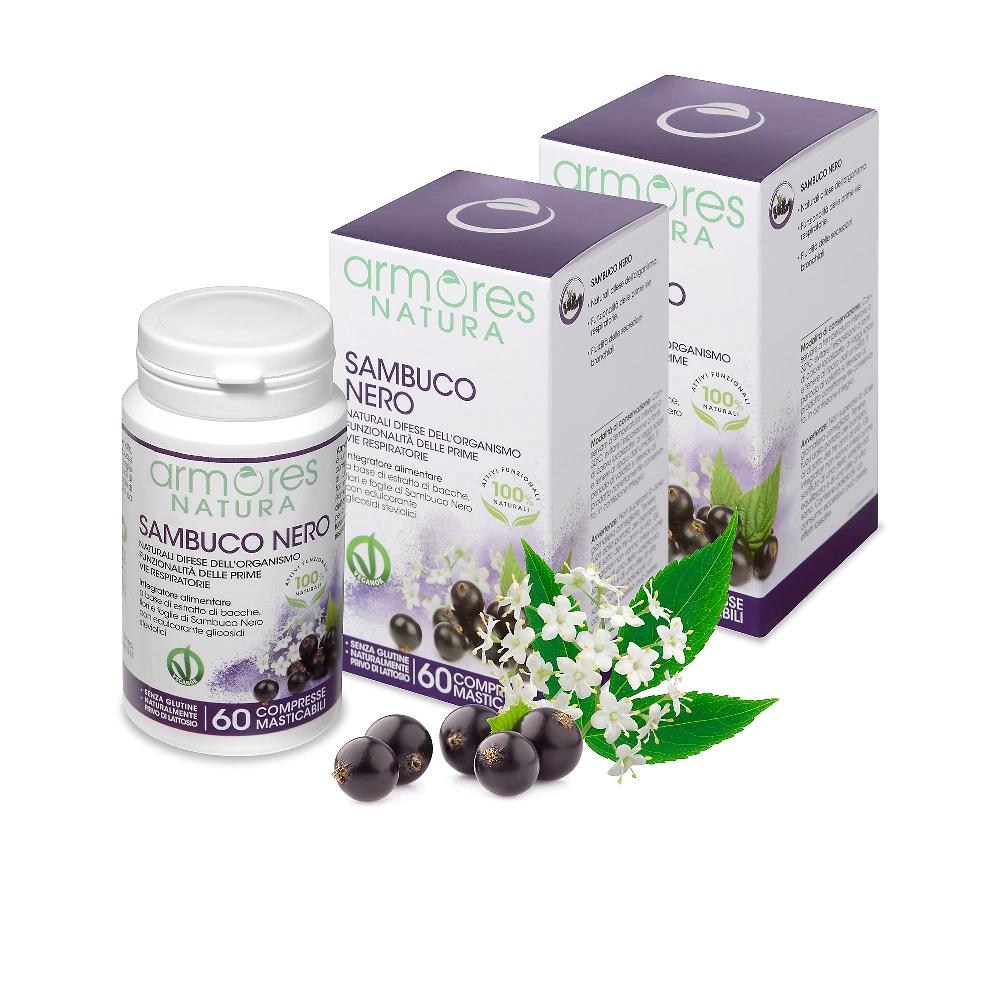 QVC Armores Sambuco Nero integrat. alimentare (2 x 60 compresse) Black Friday