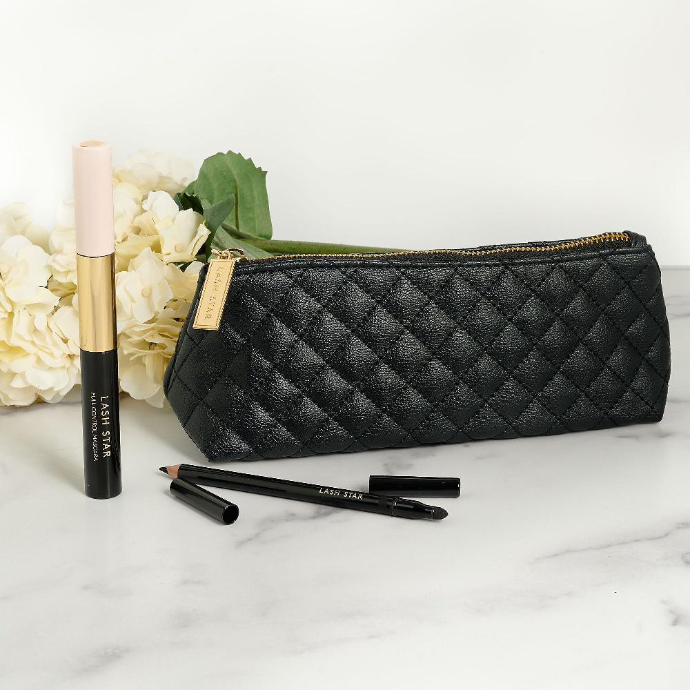 QVC Lash Star Beauty Eyeliner Pure Pigment e mascara Full Control + bag Offerta Giorno del Papà