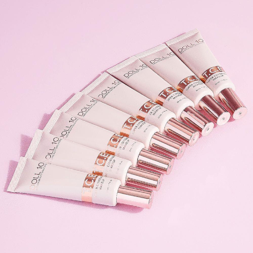 QVC Doll10 Kit viso: fondotinta TCE + pennello Liquidazione