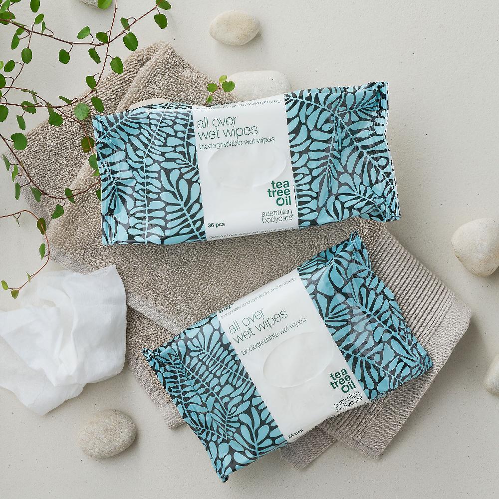 QVC Australian Bodycare 6 Confezioni salviette umidificate Tea Tree Offerta Giorno del Papà