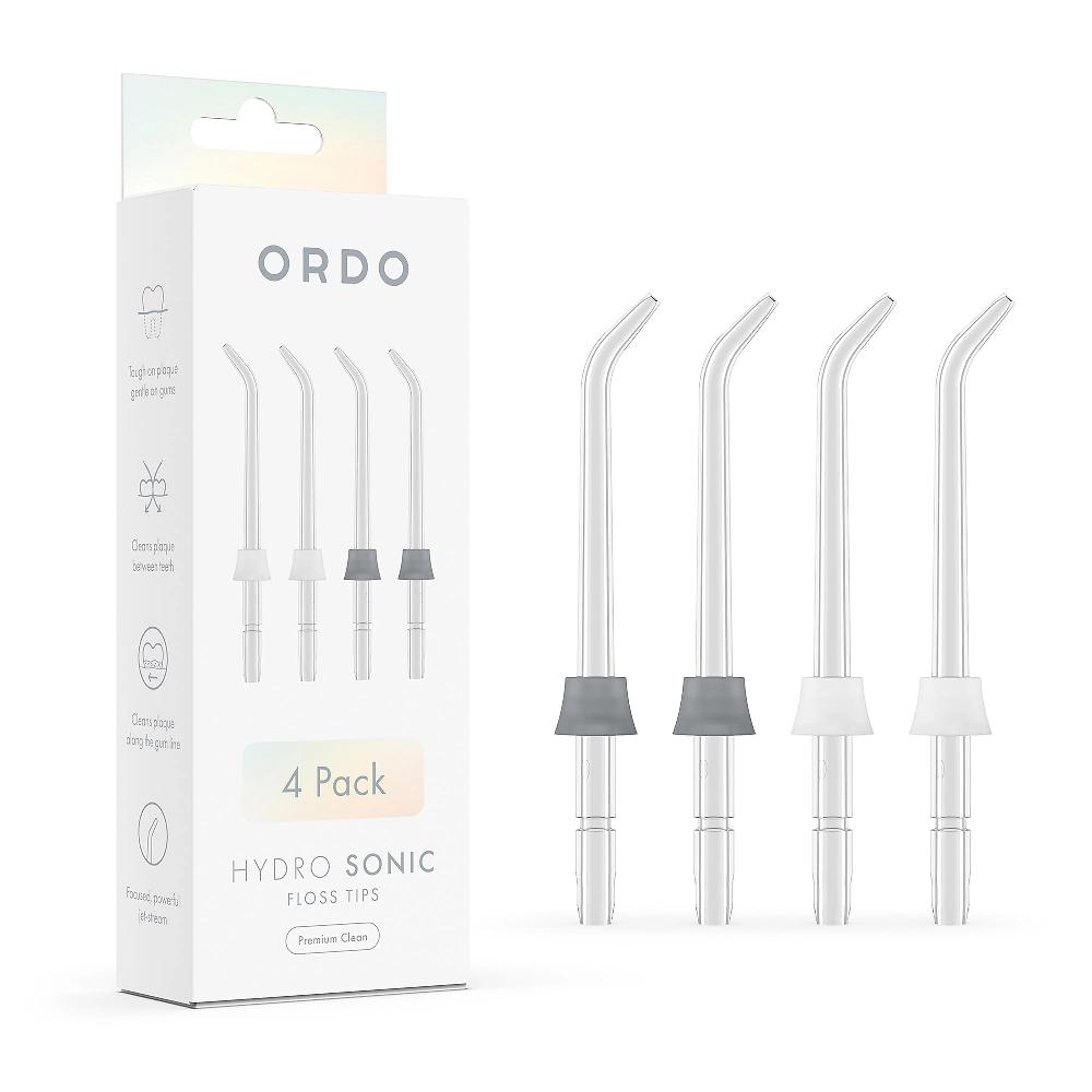 QVC ORDO Premium Flosser Tips 4 punte di ricambio per idropulsore