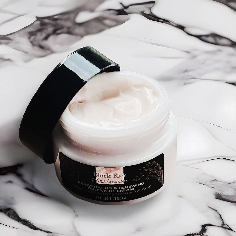 QVC Perlier Crema viso notte antirughe Black Rice Platinum Promozione temporanea