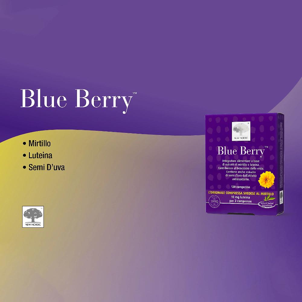QVC New Nordic Blue Berry benessere vista Integratore alimentare (120cpr) Duty-free
