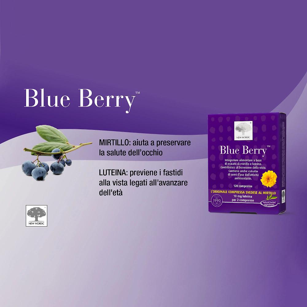 QVC New Nordic Blue Berry benessere vista Integratore alimentare (120cpr) Duty-free