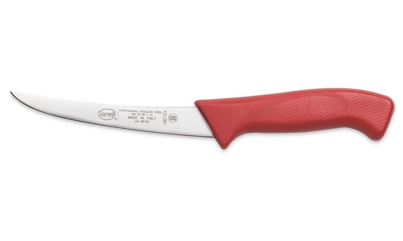 Sanelli COLTELLO DISOSSO CURVO STRETTO CM.15 ROSSO Nuovi prodotti