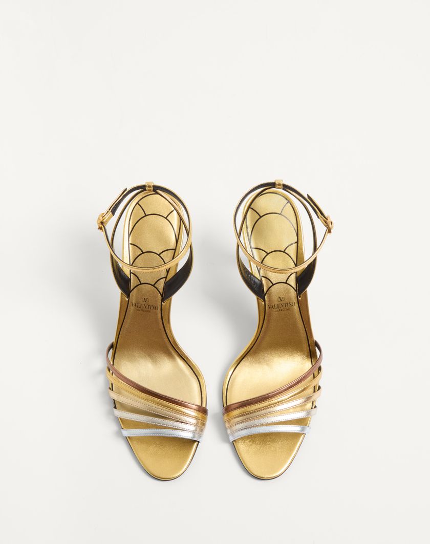 Valentino Handbags Sandalo Ladycrush In Nappa Laminata Con Cristalli 85mm per Donna in Multicolor | Valentino IT Nuovi prodotti