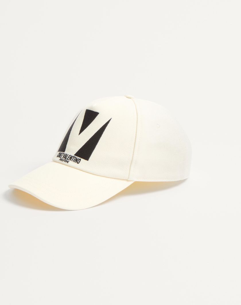 Valentino Handbags Baseball Cap Chez Valentino In Cotone Con Ricamo per Uomo in Nero/avorio | Valentino IT Discount Store per i nuovi prodotti