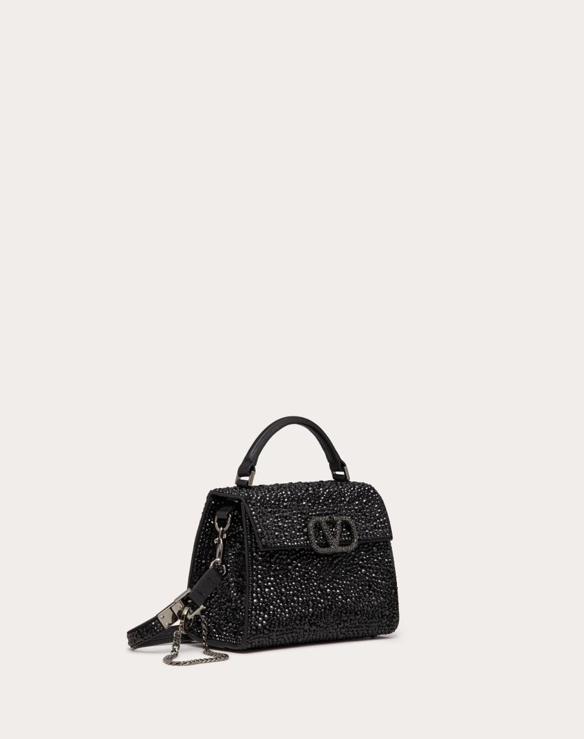 Valentino Handbags Borsa A Mano Mini Vsling Con Ricamo Sparkling per Donna in Nero | Valentino IT Prezzo Ridotto