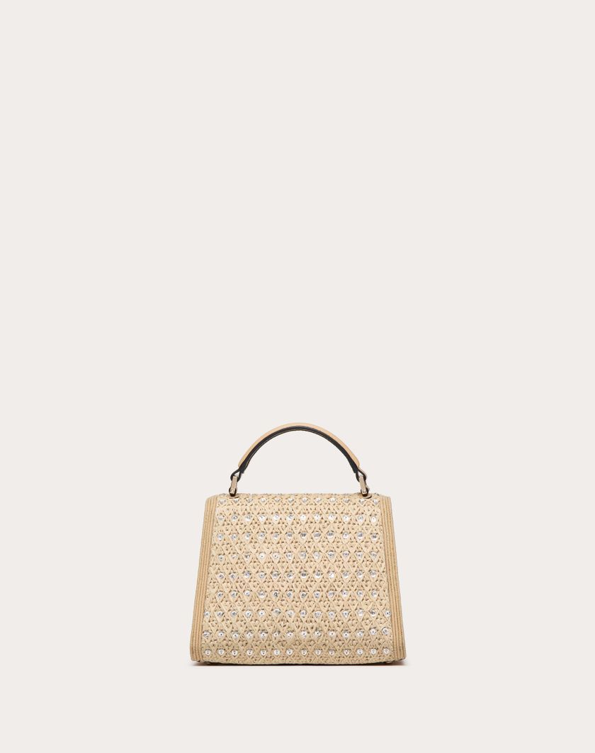 Valentino Handbags Borsa A Mano Mini Valentino Garavani Vsling Ricamata per Donna in Naturale/crystal/beige | Valentino IT Sconto