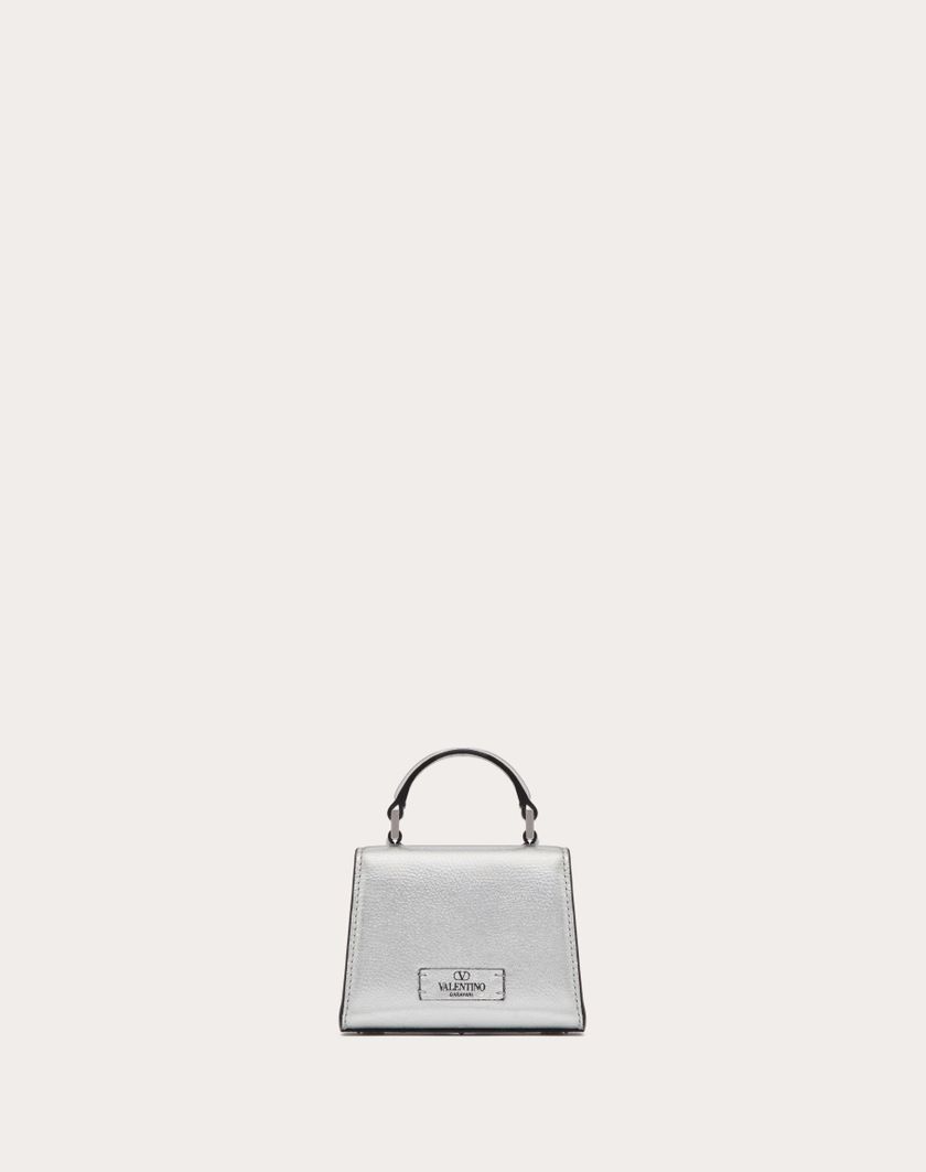 Valentino Handbags Borsa A Mano Micro Vsling In Vitello Granato Metallizzato per Donna in Argento | Valentino IT Offerta