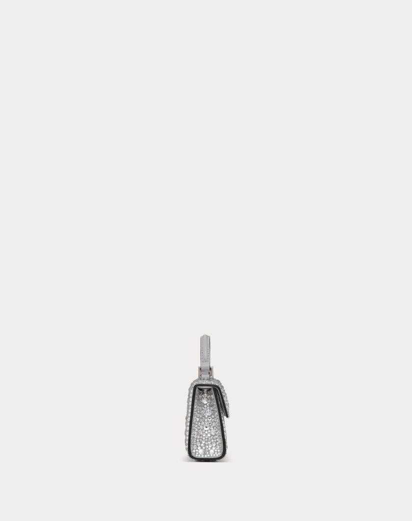 Valentino Handbags Borsa A Mano Micro Vsling Ricamata per Donna in Grigio/crystal | Valentino IT Online