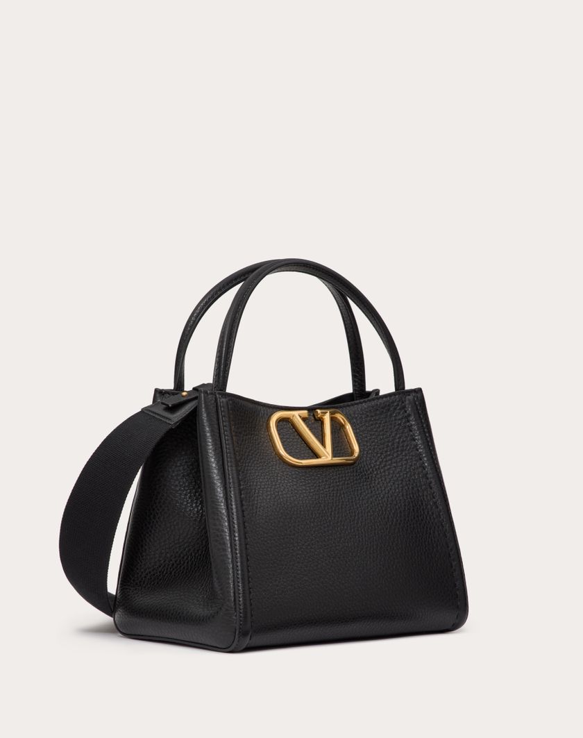 Valentino Handbags Borsa A Mano Media Valentino Garavani Alltime In Vitello Granato per Donna in Nero | Valentino IT Vendita Economica