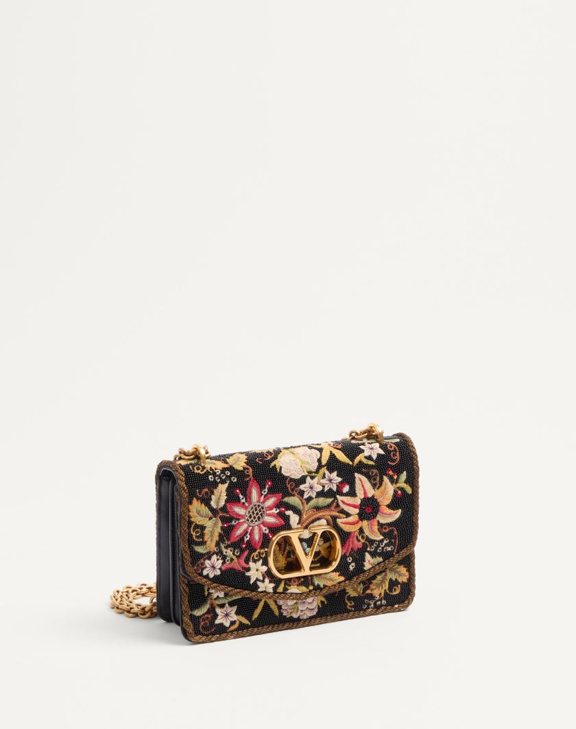 Valentino Handbags Borsa A Spalla Valentino Garavani Vain Ricamata per Donna in Multicolor/nero | Valentino IT Shopping online