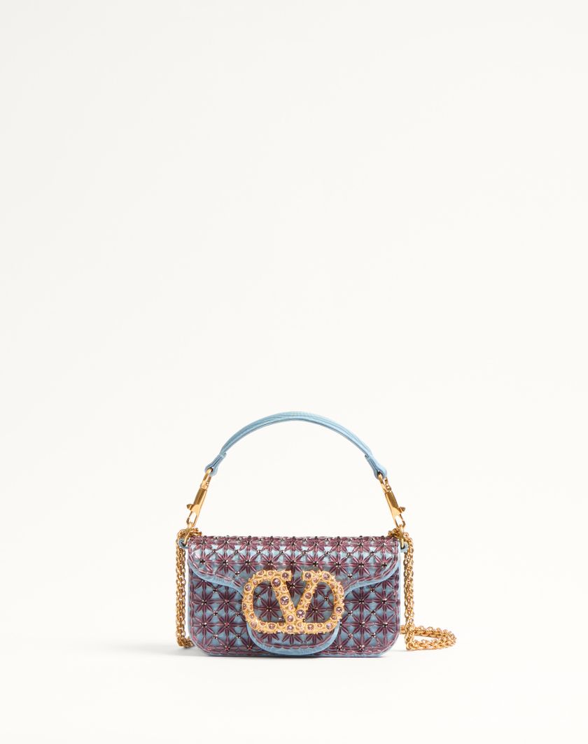 Valentino Handbags Borsa Piccola A Spalla Valentino Garavani Locò Ricamata Con Logo Gioiello per Donna in Turchese/emerald | Valentino IT