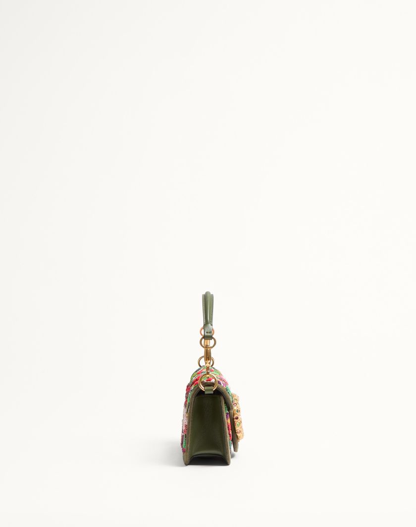 Valentino Handbags Borsa Piccola A Spalla Valentino Garavani Locò Ricamata Con Logo Gioiello per Donna in Naturale/multicolor | Valentino IT Promozione