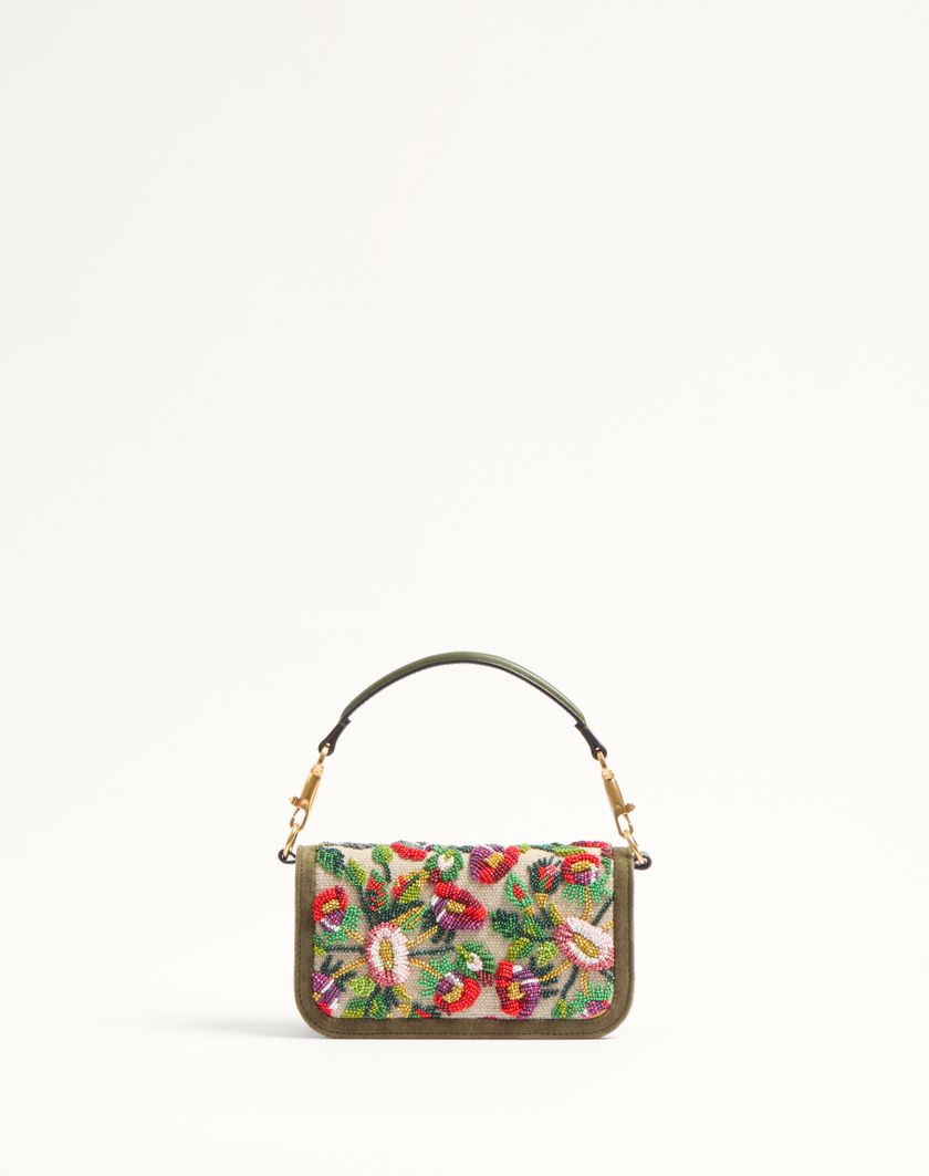 Valentino Handbags Borsa Piccola A Spalla Valentino Garavani Locò Ricamata Con Logo Gioiello per Donna in Naturale/multicolor | Valentino IT Promozione