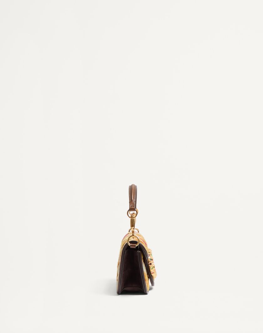 Valentino Handbags Borsa Piccola A Spalla Valentino Garavani Locò Ricamata Con Logo Gioiello per Donna in Multicolor/testa Di Moro/tabacco | Valentino IT Spedizione Gratuita