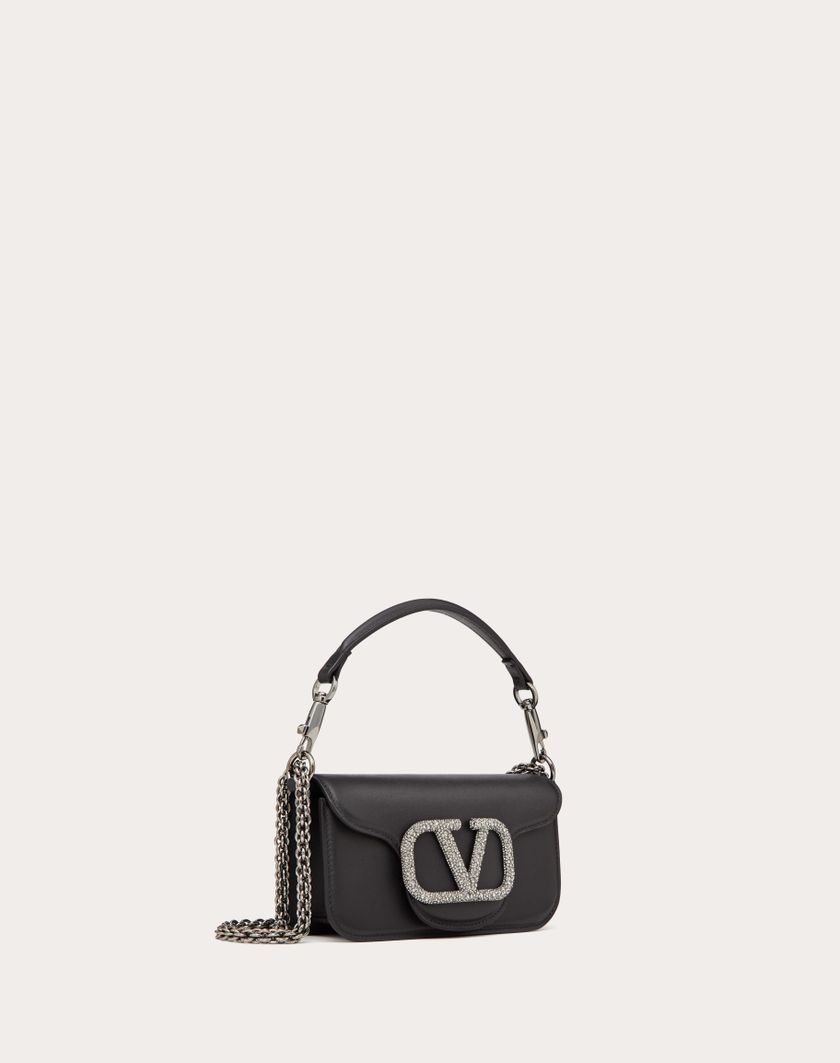 Valentino Handbags Borsa Piccola A Spalla Valentino Garavani Locò Con Logo Gioiello per Donna in Nero | Valentino IT Qualità Garantita
