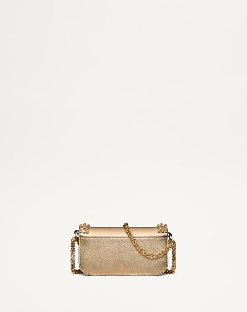 Valentino Handbags Borsa Piccola A Spalla Valentino Garavani Locò Ricamata per Donna in Crystal/oro | Valentino IT Acquista Ora