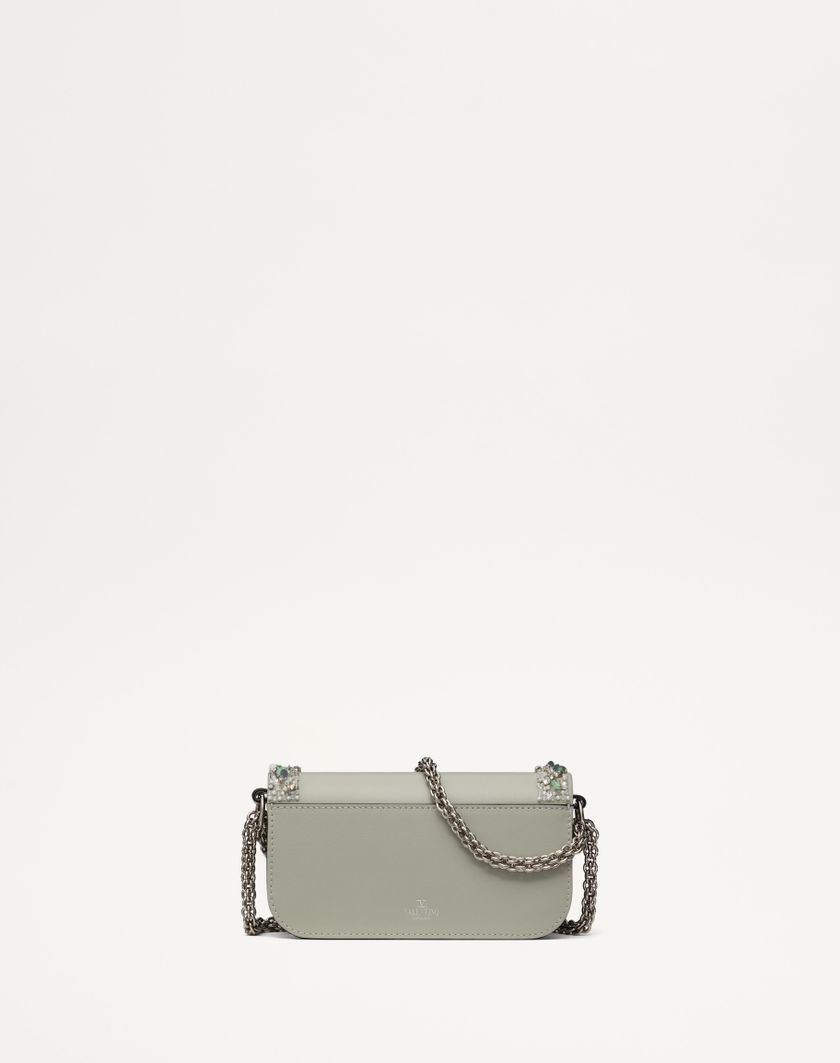 Valentino Handbags Borsa Piccola A Spalla Valentino Garavani Locò Ricamata per Donna in Crystal/grigio | Valentino IT Consegna Veloce