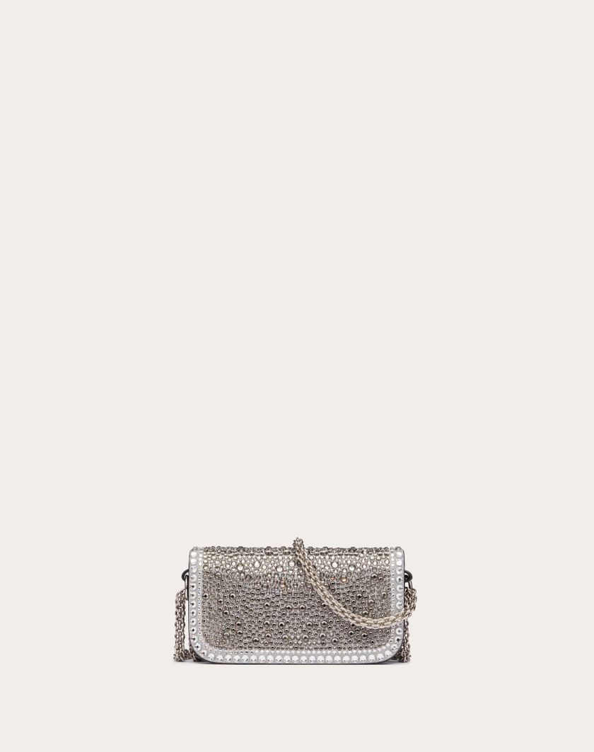 Valentino Handbags Borsa Piccola A Spalla Valentino Garavani Locò Con Strass per Donna in Crystal/nero/antracite | Valentino IT Fino Al -60%