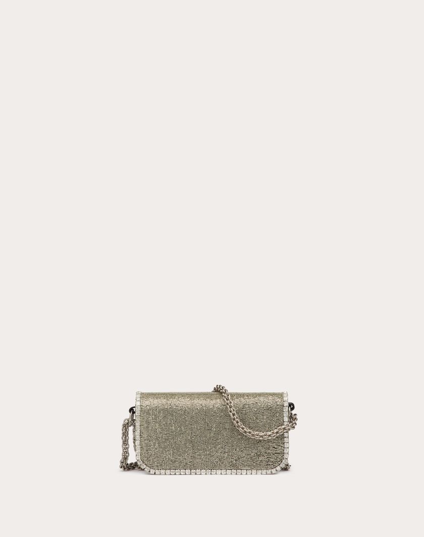 Valentino Handbags Borsa Piccola A Spalla Valentino Garavani Locò Ricamata per Donna in Silver/crystal | Valentino IT Affare Del Giorno