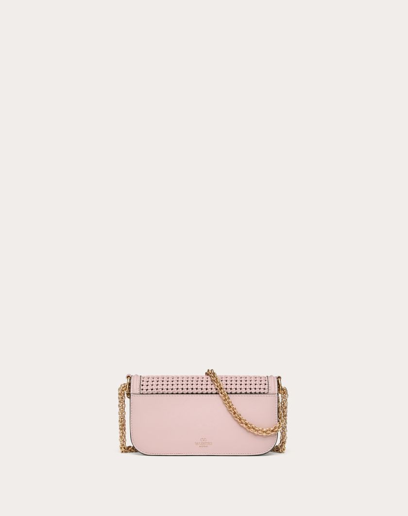 Valentino Handbags Borsa Piccola A Spalla Valentino Garavani Locò In Pelle Intrecciata per Donna in Rose Quartz | Valentino IT Sottocosto