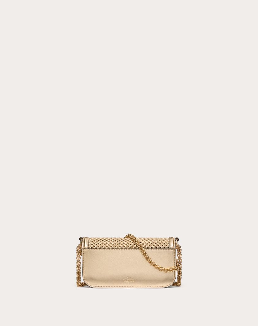 Valentino Handbags Borsa Piccola A Spalla Valentino Garavani Locò In Pelle Intrecciata Metallizzata per Donna in Oro | Valentino IT Convenienza