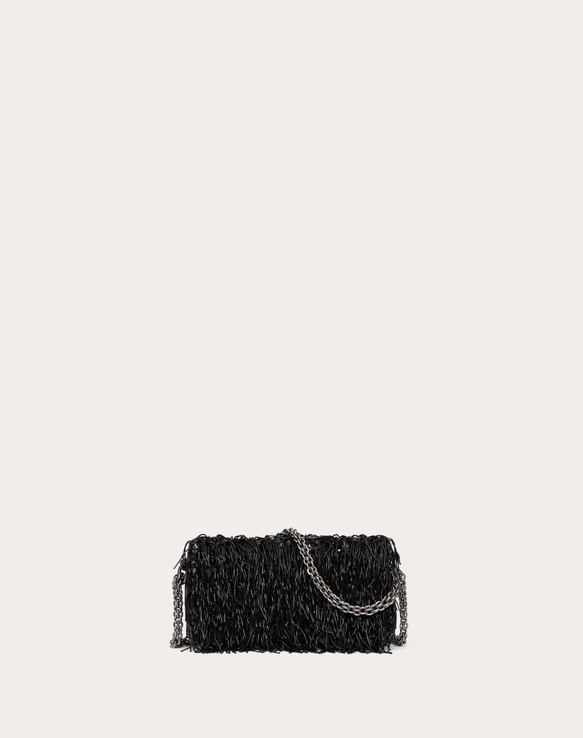 Valentino Handbags Borsa Piccola A Spalla Valentino Garavani Locò Ricamata per Donna in Nero | Valentino IT Presa