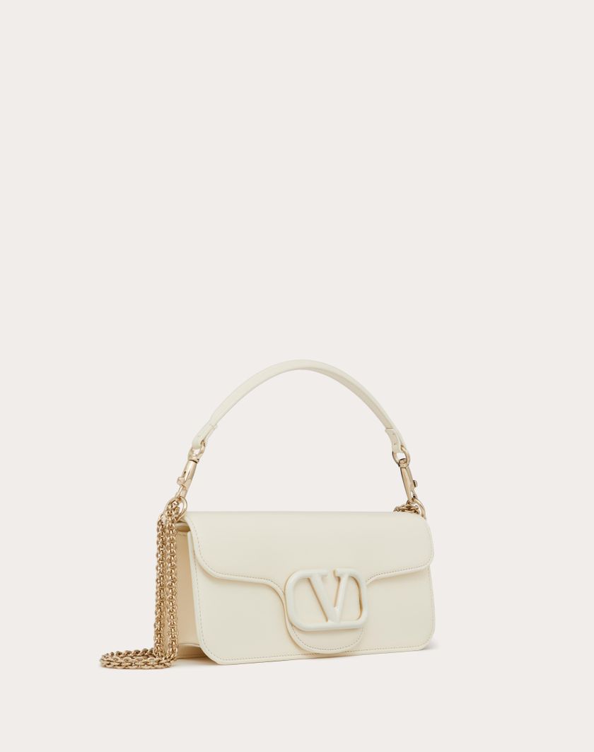 Valentino Handbags Borsa A Spalla Valentino Garavani Locò In Vitello per Donna in Avorio | Valentino IT Online