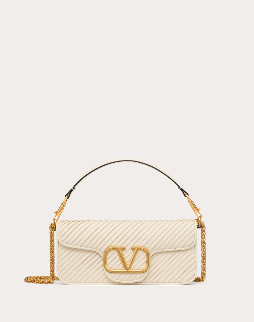 Valentino Handbags Borsa A Spalla Valentino Garavani Locò In Nappa Plissettata per Donna in Nero | Valentino IT