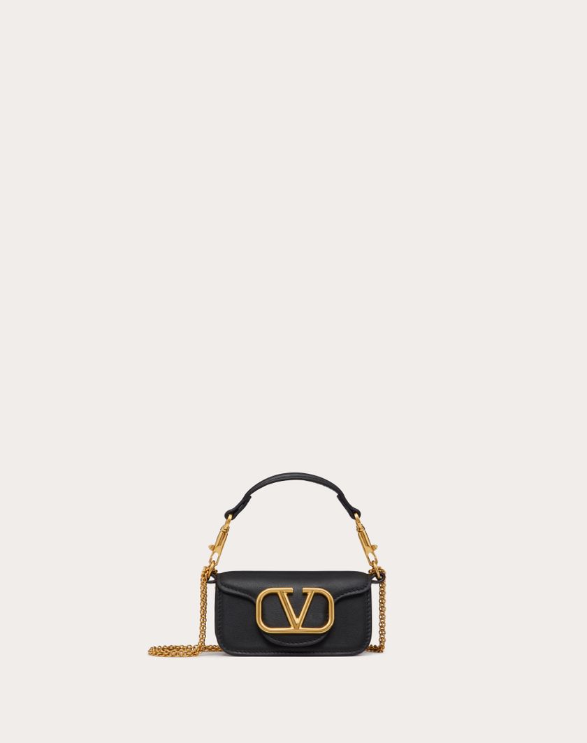Valentino Handbags Borsa Micro Con Catena Valentino Garavani Locò In Vitello per Donna in Rose Cannelle | Valentino IT