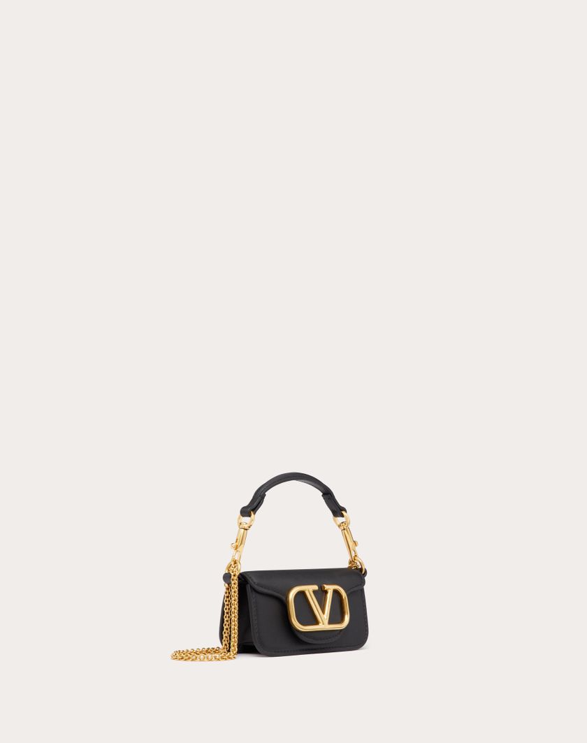 Valentino Handbags Borsa Micro Con Catena Valentino Garavani Locò In Vitello per Donna in Nero | Valentino IT Vendita Calda