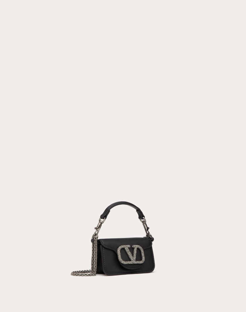 Valentino Handbags Borsa Micro Con Catena Valentino Garavani Locò Con Logo Gioiello per Donna in Nero | Valentino IT Vendita Economica