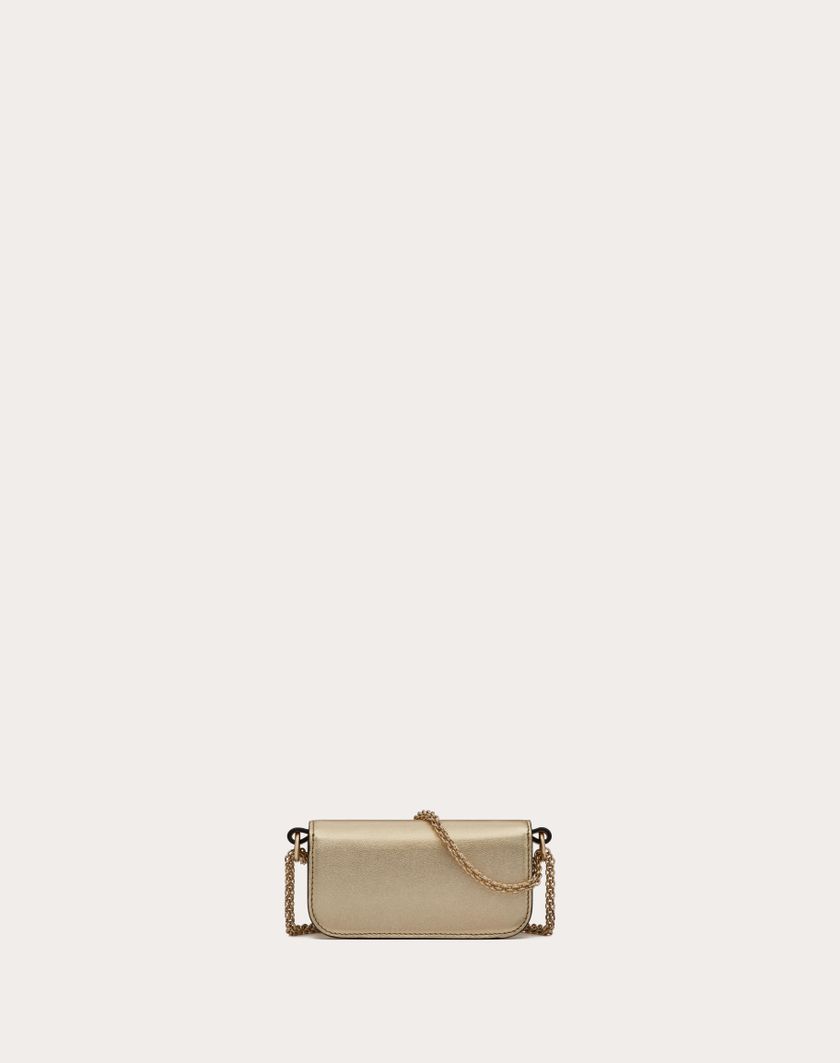 Valentino Handbags Borsa Micro Con Catena Valentino Garavani Locò Con Logo Gioiello per Donna in Platino/crystal | Valentino IT Saldi Di Fabbrica