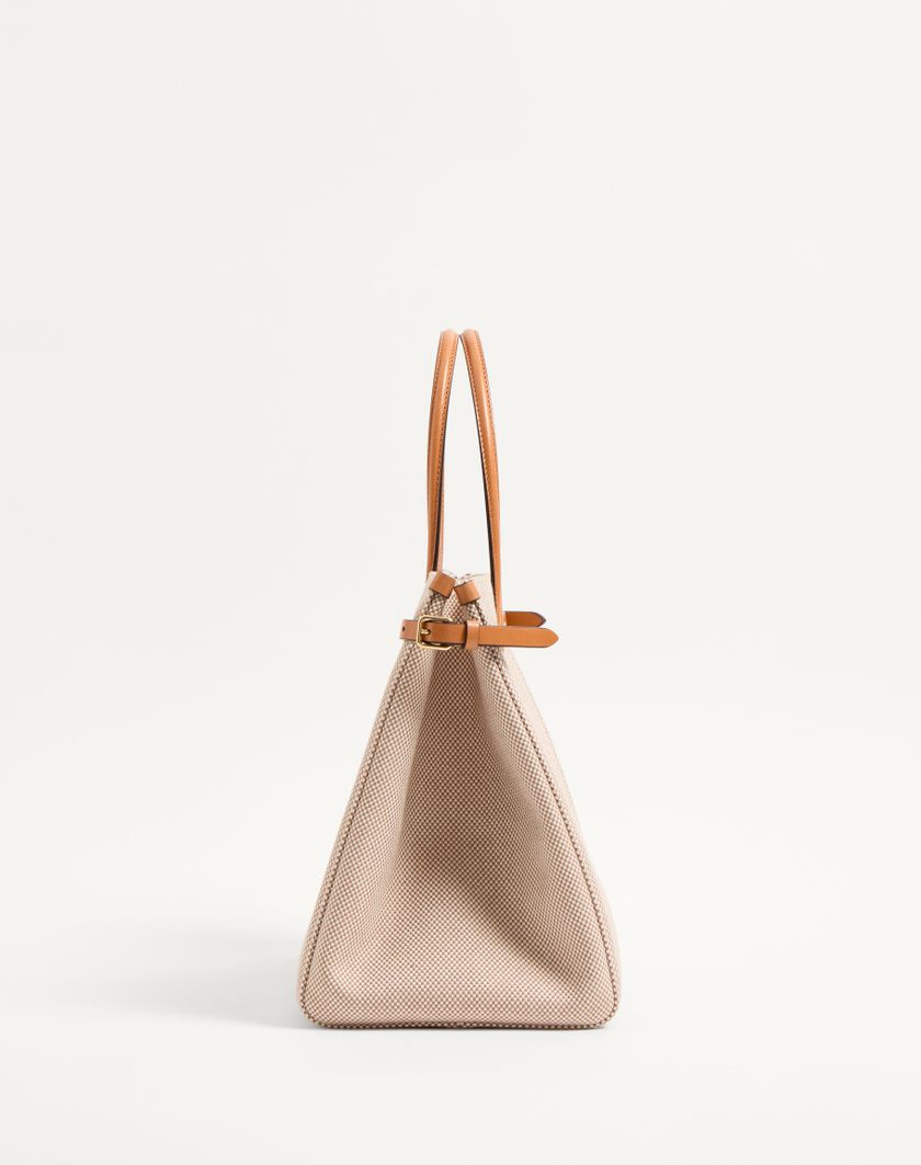 Valentino Handbags Borsa Shopping Media Valentino Garavani Antibes In Canvas per Donna in Naturale/tabacco | Valentino IT 2025