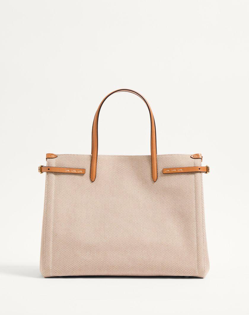 Valentino Handbags Borsa Shopping Media Valentino Garavani Antibes In Canvas per Donna in Naturale/tabacco | Valentino IT 2025