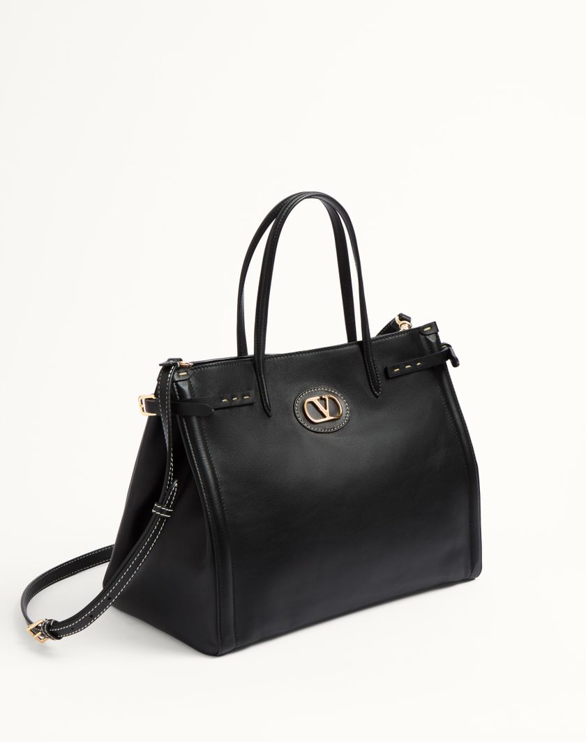 Valentino Handbags Borsa Shopping Media Valentino Garavani Antibes In Vitello per Donna in Nero | Valentino IT Italia
